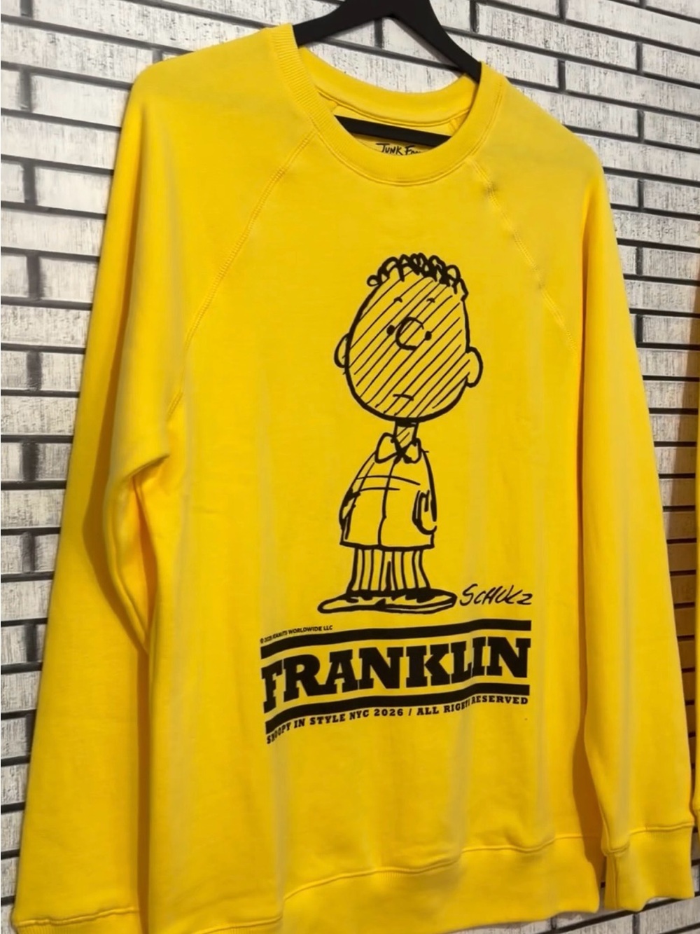 FRANKLIN Yellow Graphic Crewneck Sweatshirt